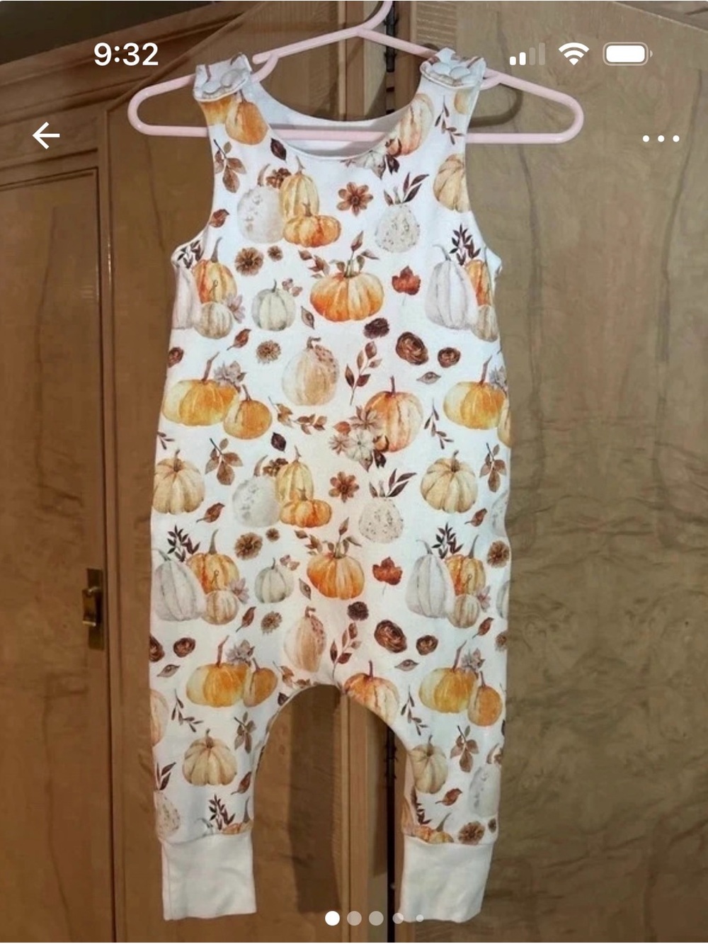Baby 6-9 months Fall Pumpkin Onesie